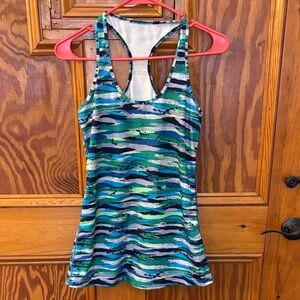 Lululemon Multicolor Striped Racerback Tank Top